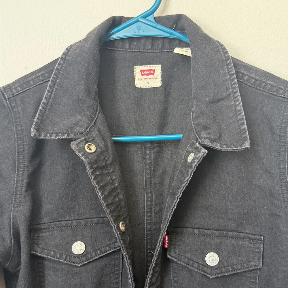 Levi's Dark Denim Jacket Dress - Picture 2 of 7